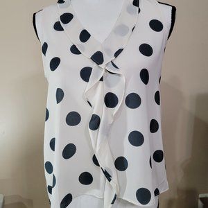 Ann Taylor Ruffle Summer Blouse